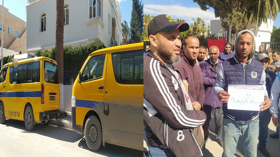 نابل: أصحاب التاكسي الجماعي يحتجّون أمام مقر الولاية