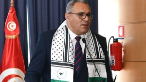 البوغديري يجدد دعم تونس للقضية الفلسطينية عبر اتصالاتها بالمؤسسات القضائية الدولية