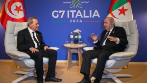 رئيس الحكومة يلتقي في ايطاليا الرئيس الجزائري عبد المجيد تبون
