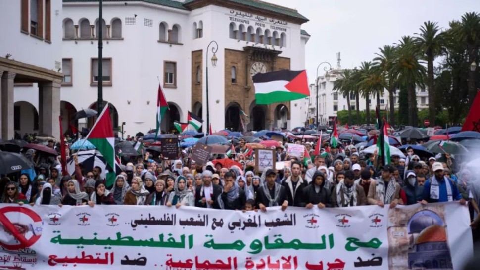 احتجاج بالمغرب على رسو سفينة متجهة للكيان المحتل