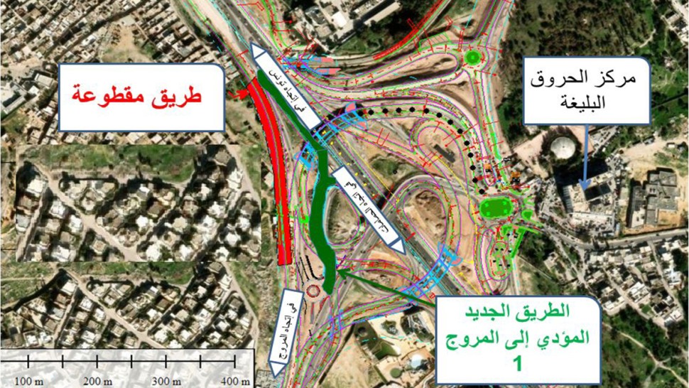 تحويل جزئي لحركة المرور على مستوى مدخل المروج وفوشانة