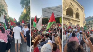 مسيرة بالعاصمة لمساندة الشعب الفلسطيني وللتنديد بجرائم تجويع أهالي قطاع غزة