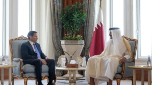 أمير قطر ووزير الخارجية الأمريكي يبحثان التعاون الدفاعي