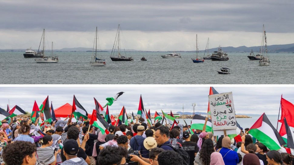 توقعات بالتقاء سفن أسطول الصمود العالمي خلال يومين في بحر المتوسط