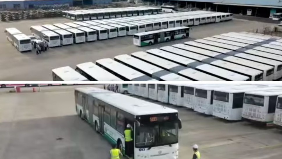 وزارة النقل:قريباً شحن الدفعة الأولى ضمن صفقة اقتناء 461 حافلة جديدة من الصين (فيديو)