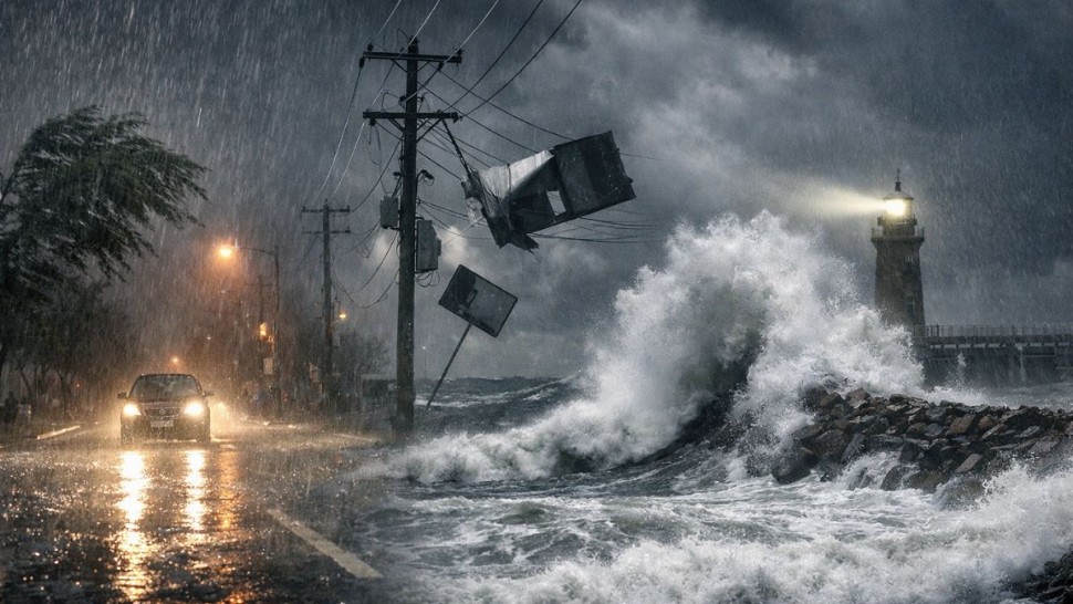 طقس الليلة: أمطار غزيرة ورياح قوية وبحر شديد الهيجان إلى عنيف