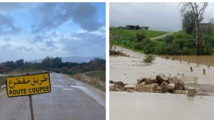 جندوبة: ارتفاع منسوب وادي مجردة وانقطاع طريق بوادي الرغاي إثر الأمطار الغزيرة