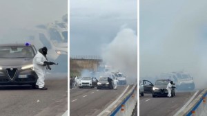 إطلاق نار وتفجير.. عملية سطو ''هوليودية'' على شاحنة نقل أموال في إيطاليا (فيديو)