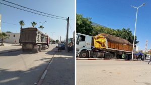 بلدية عقارب تُنظّم جولان شاحنات نقل “الفيتورة” بوسط المدينة