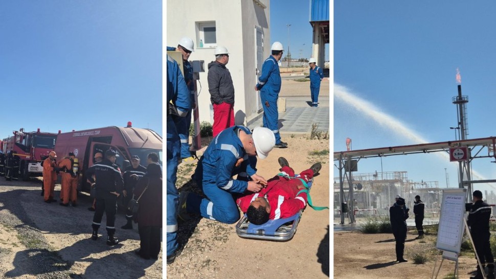 صفاقس: عملية بيضاء للحماية المدنية لتعزيز الجاهزية بمؤسسة بترولية