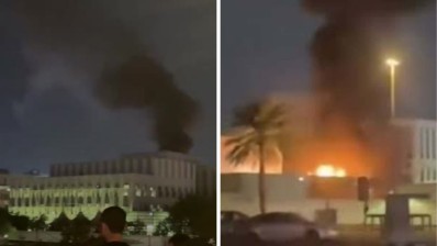 إخماد حريق قرب  القنصلية الأمريكية في دبي