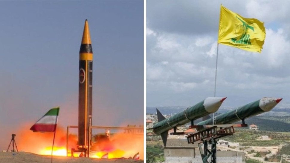 هجوم صاروخي مزدوج من إيران ولبنان على الكيان المحتل