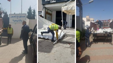 بلدية الشيحية تنفذ حملة ضد الاستغلال المفرط للأرصفة