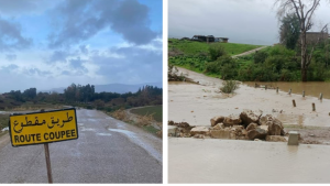 جندوبة: انقطاع طرقات بسبب الأمطار الغزيرة