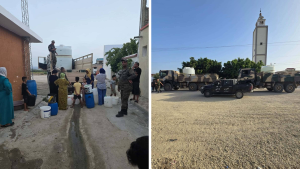 قربة: الجيش والحرس يوزعان مياه الشرب على متساكني منطقة قبة لاغة