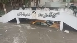 أمطار غزيرة بحي التضامن: إنقاذ سائق سيارة أجرة وطفل من الغرق
