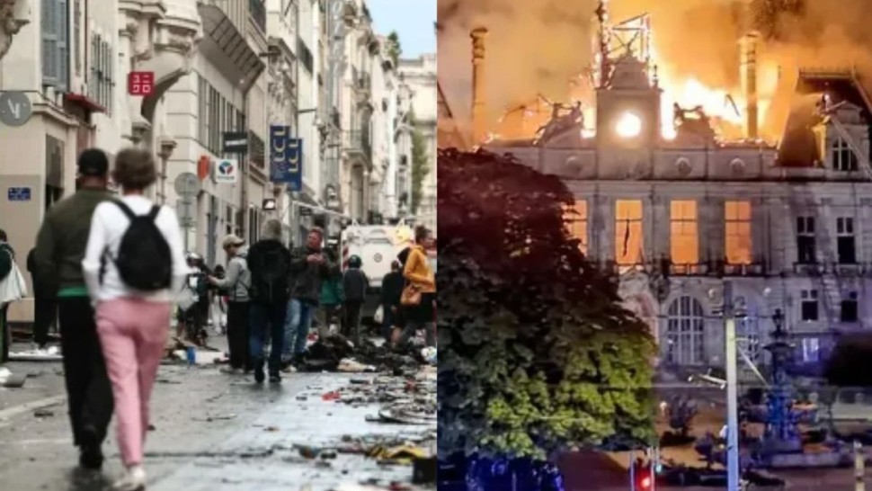 مبنى تاريخي ينهار ومحلات شهيرة تنهب.. مشاهد مروعة من فرنسا